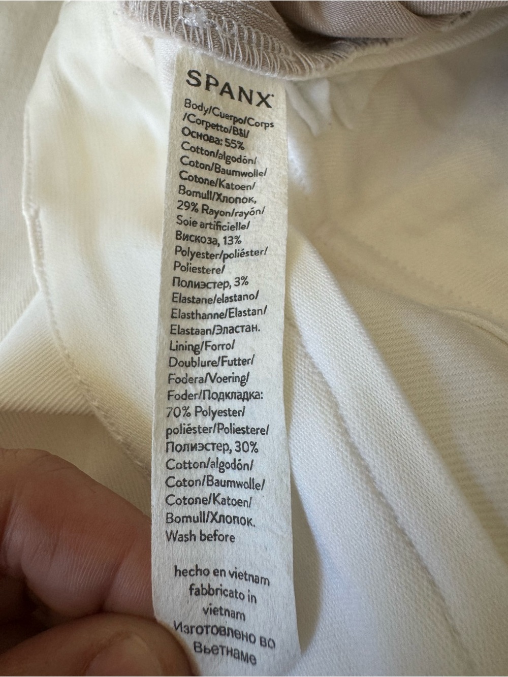 Spanx Stretch Twill Cropped White Wide Leg Pants - Picture 5 of 7